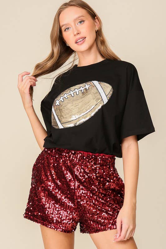 Game Day Football Patch T-shirt