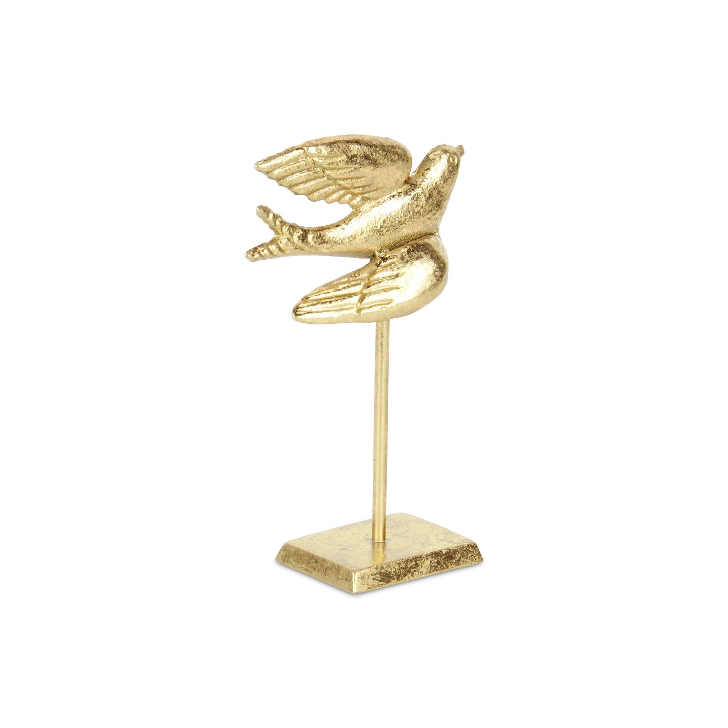 Lirondelle Golden Raised Cast Iron Flying Swallow Decor