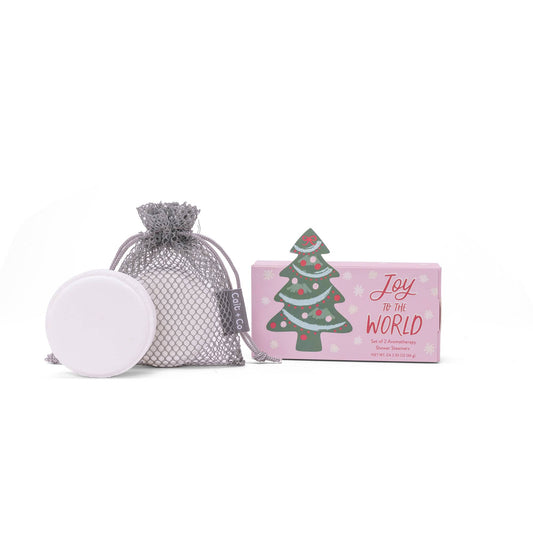 Christmas Tree Shower Steamer Gift Set - Joy to the World