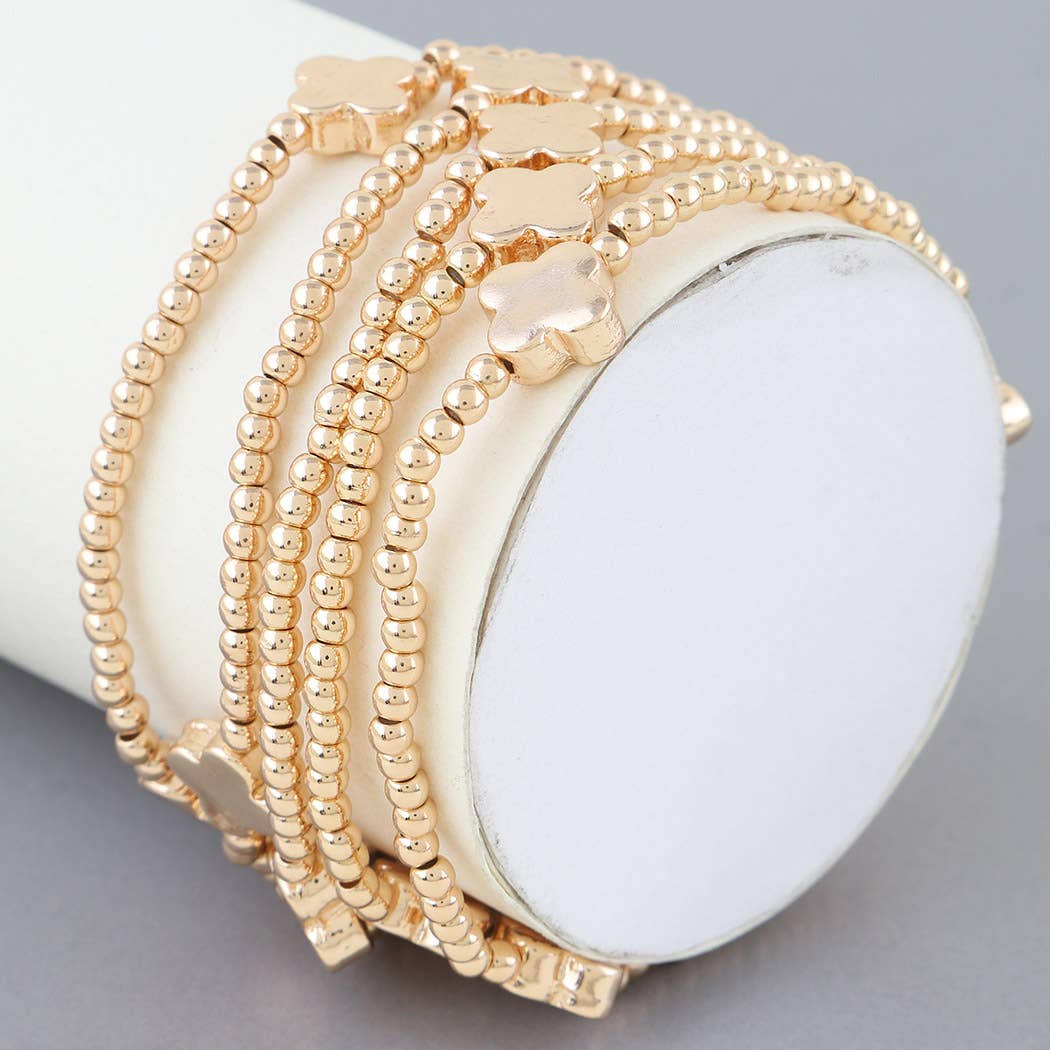 Multi Clover Beaded Bracelet