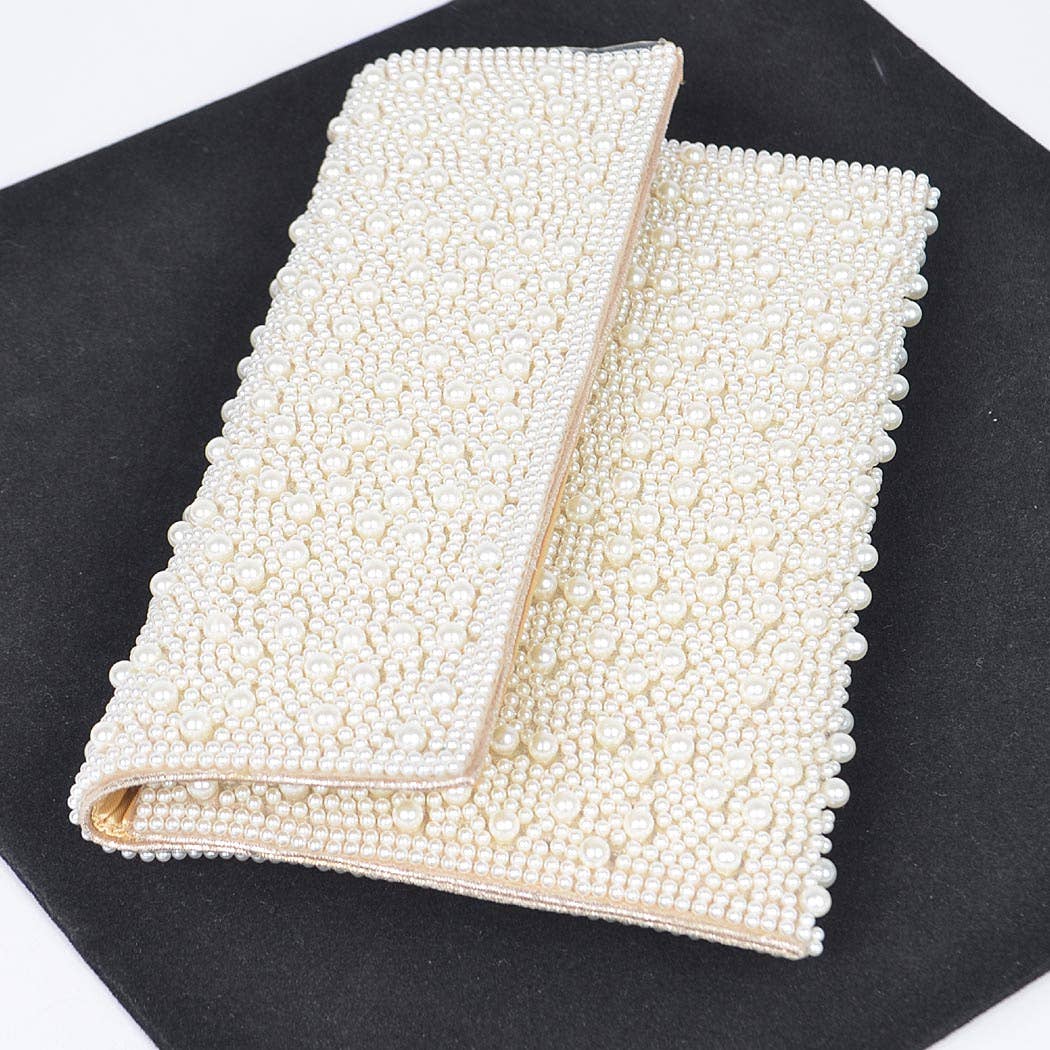 Faux Pearl Party Clutch