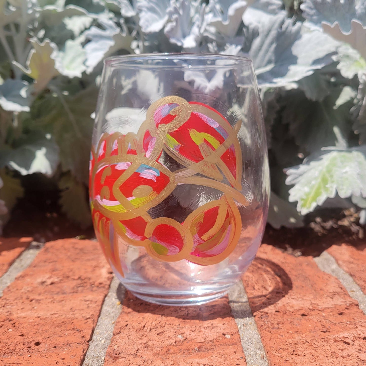 Crawfish Hand-Painted Wine Glasses