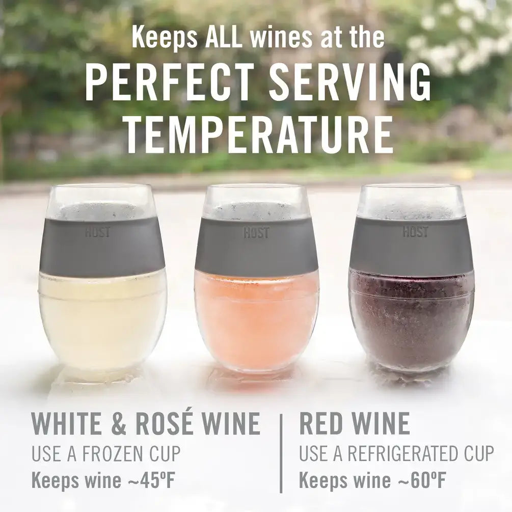 Wine FREEZE™ Cooling Cups - Asst Tinted Colors - CDU of 12