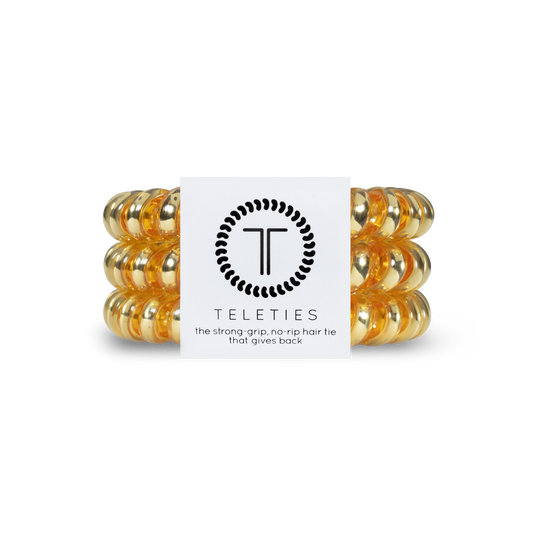 Sunset Gold - Large Spiral Hair Coils, Hair Ties, 3-pack