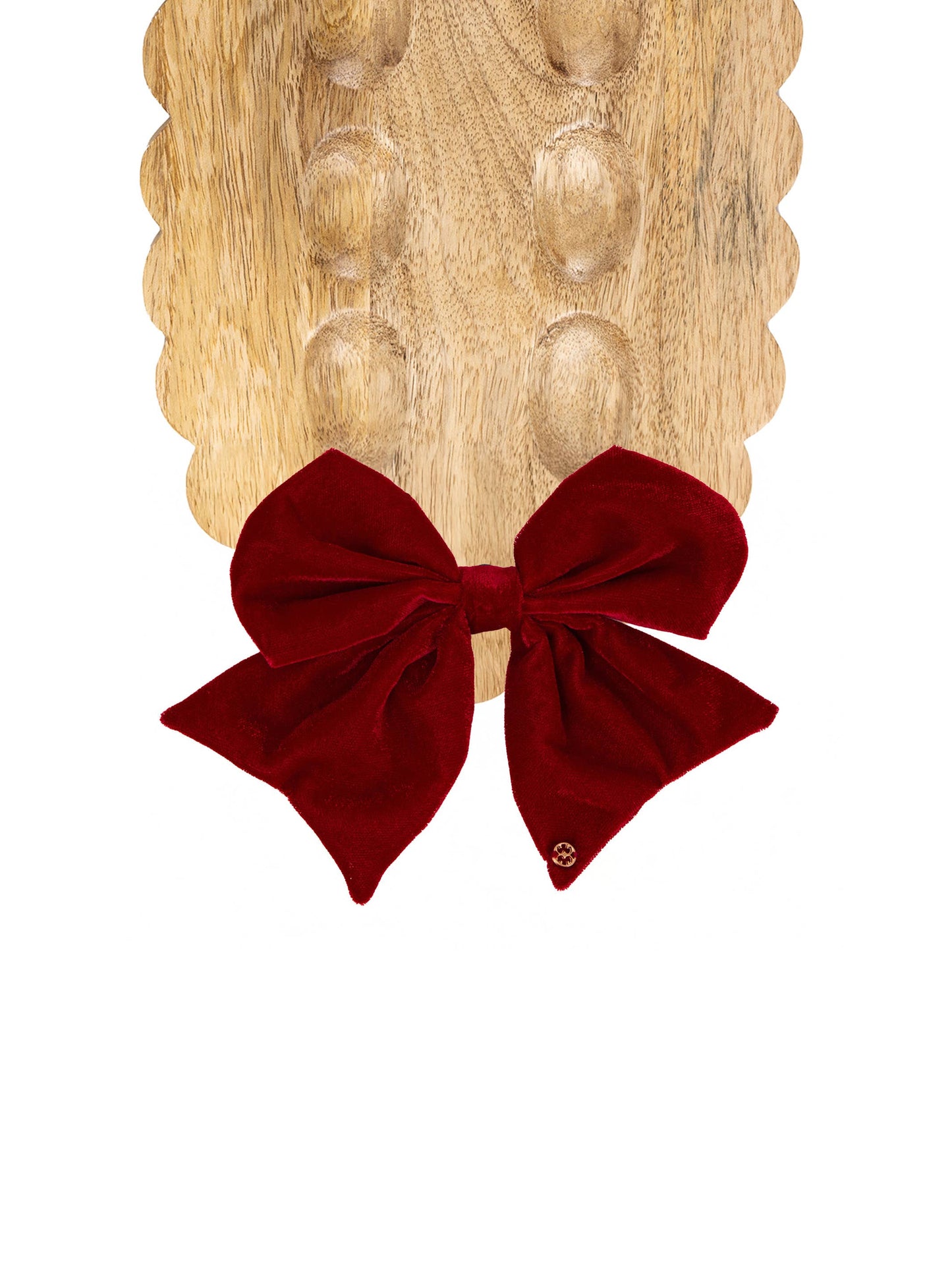 Magnetic Bow Velvet Red
