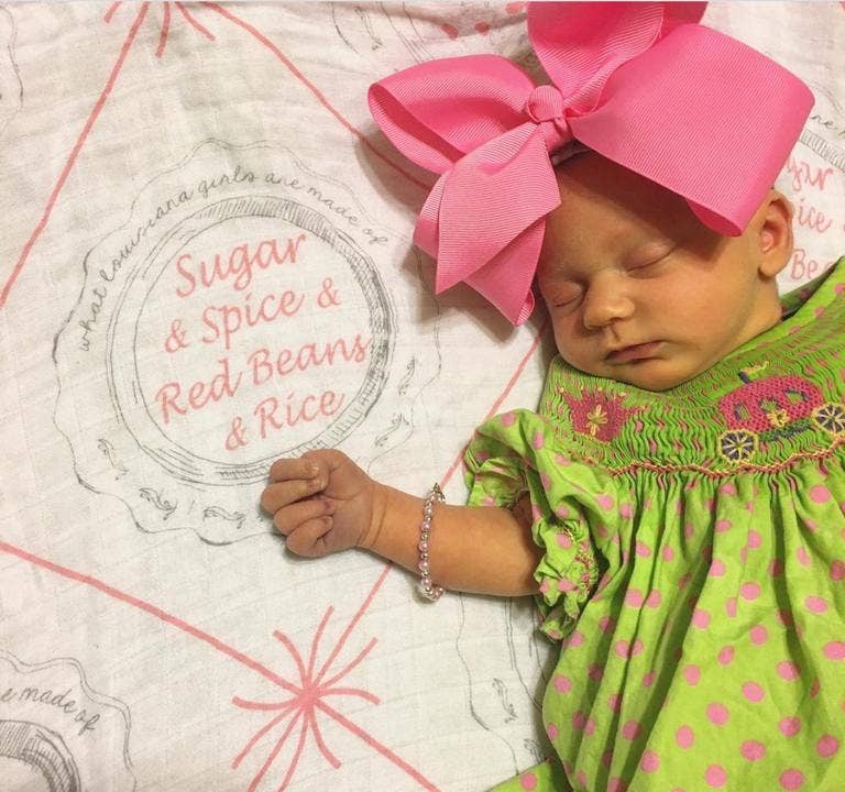 Louisiana Girls Swaddle Set