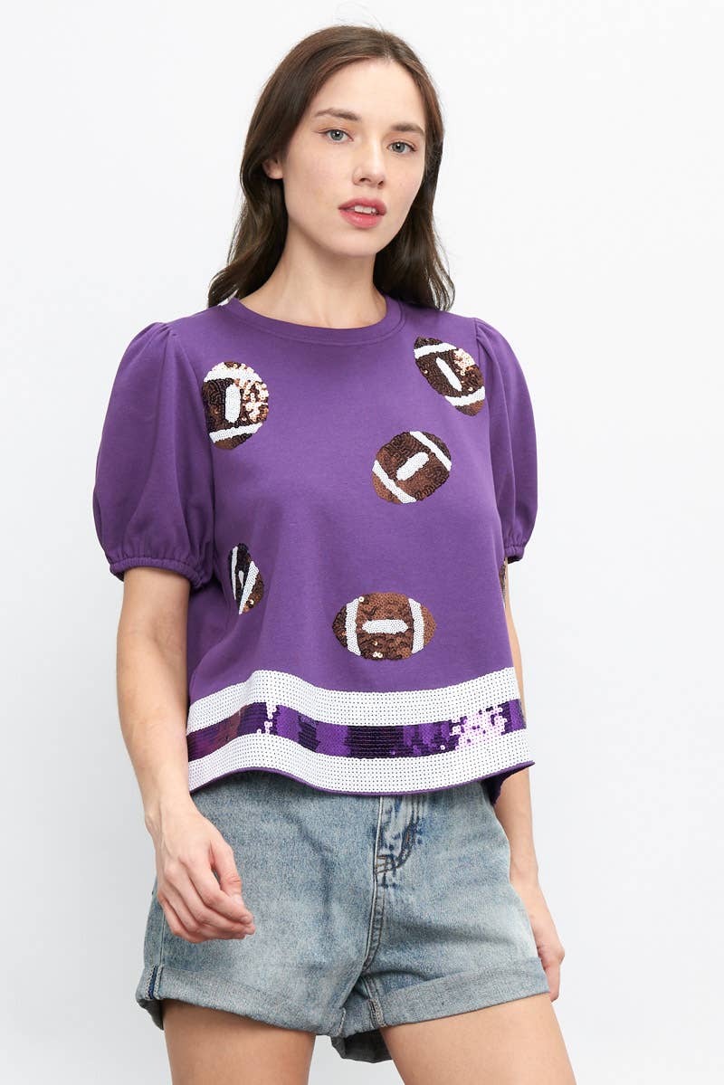 51098 - GAMEDAY SEQUIN TOP