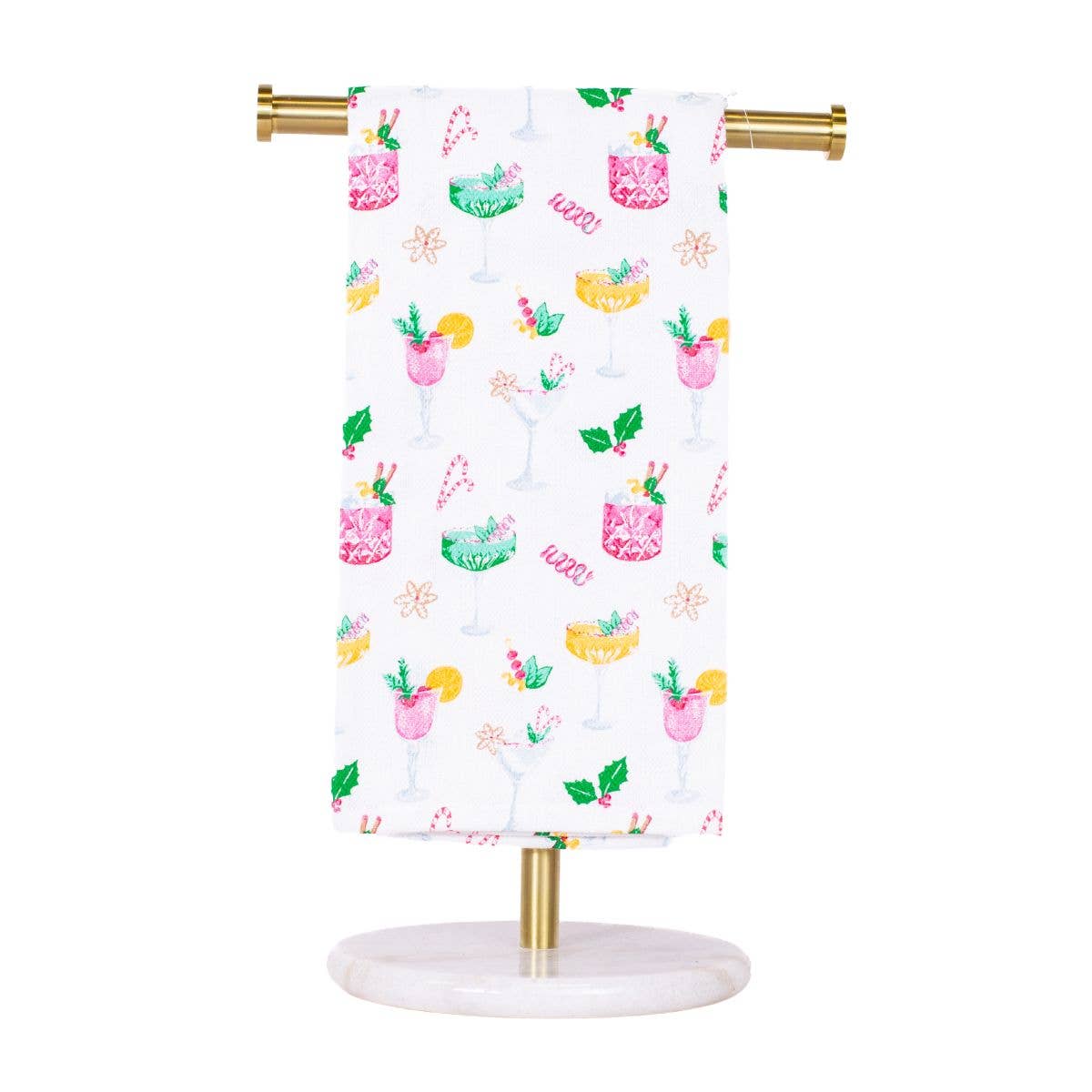 Fizz the Season Hand Towel   White/Multi   20x28