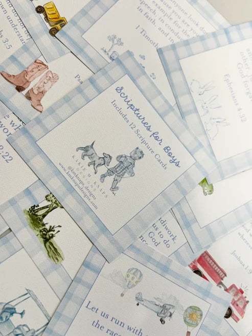 KMK Scripture Cards-Kids, Boy + Acrylic Stand