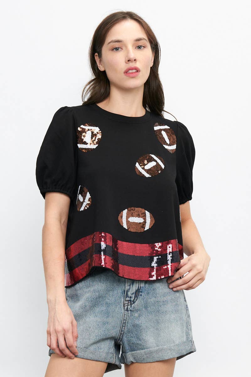 51098 - GAMEDAY SEQUIN TOP