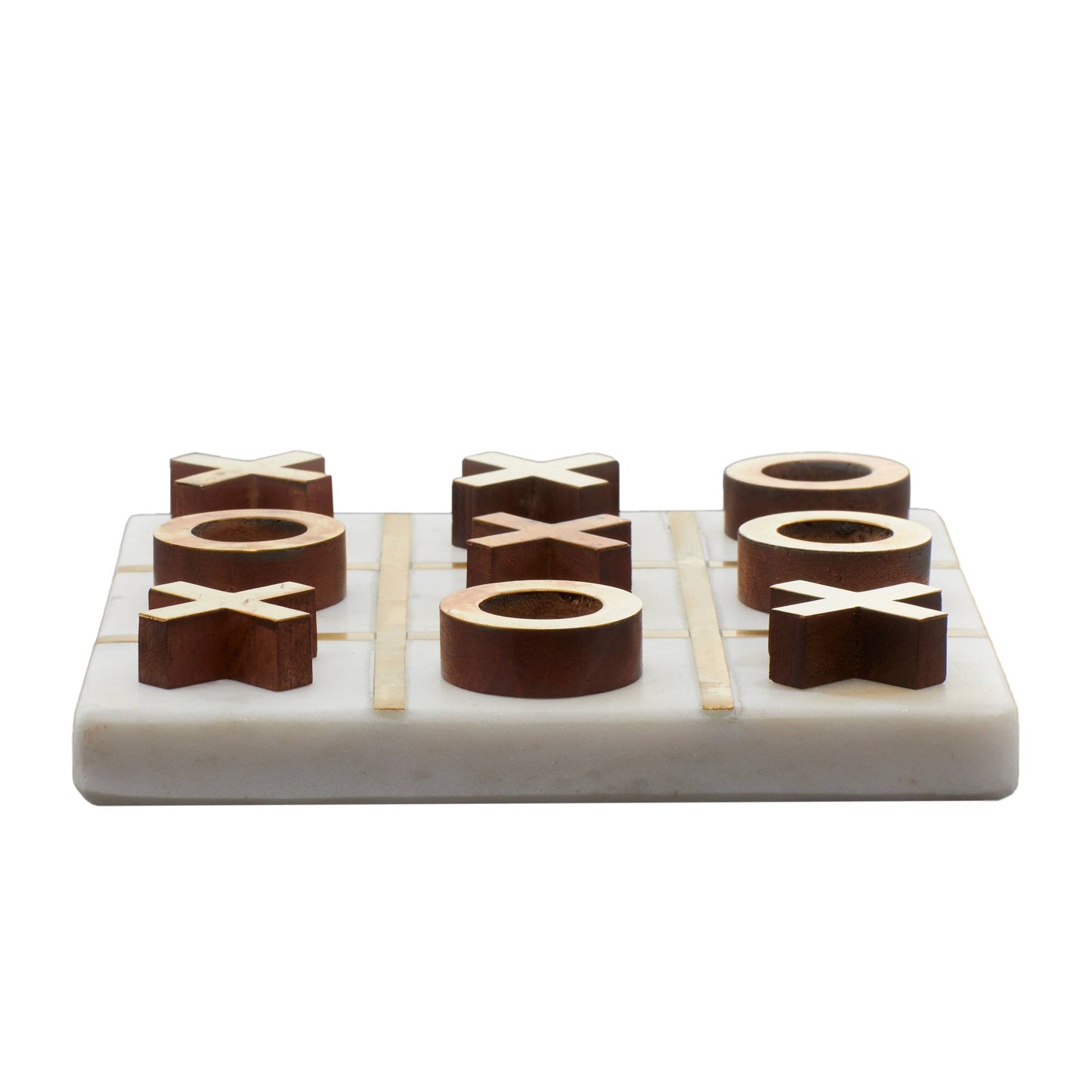 Glam White Marble Game Set