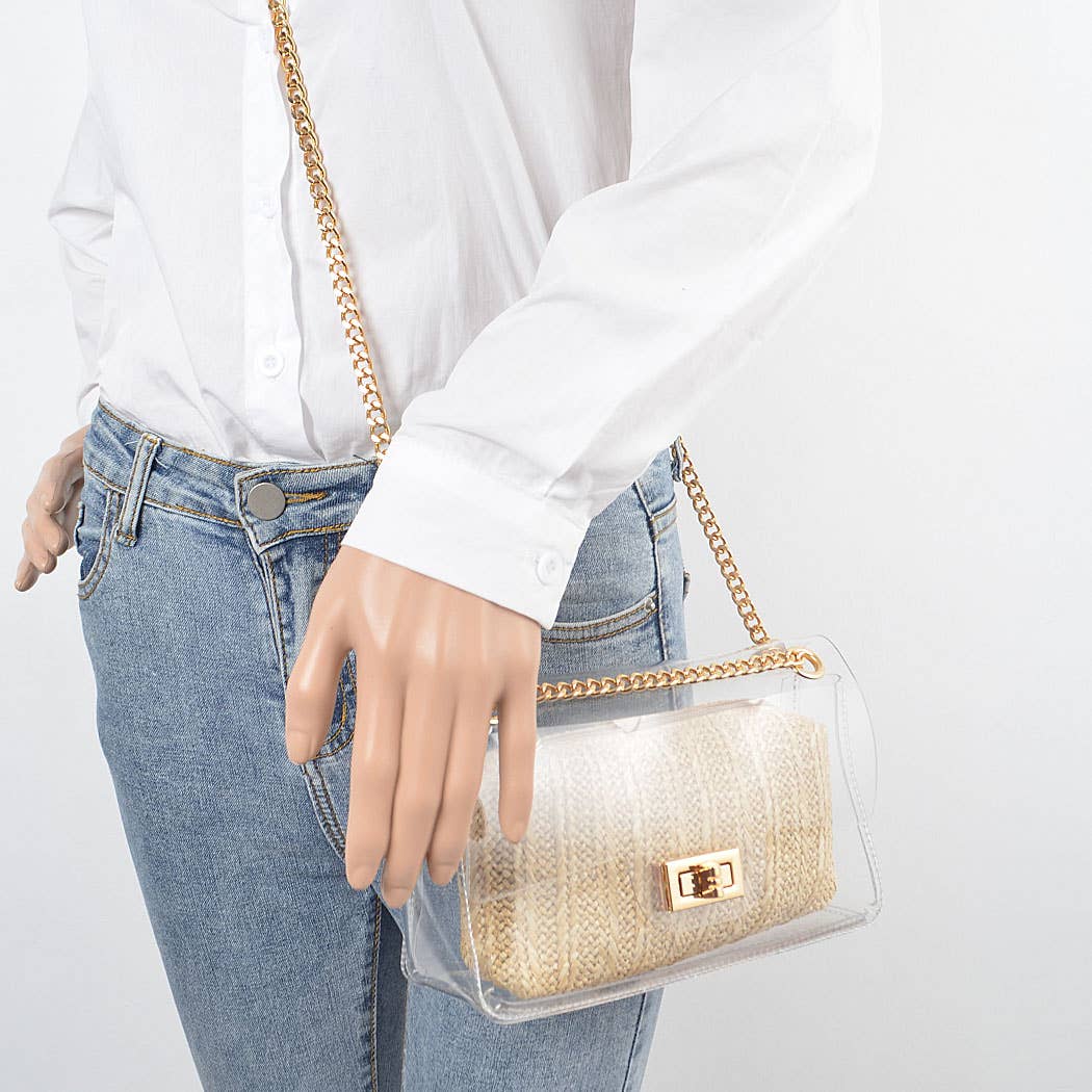 Transparent Crossbody Bag W/pouch
