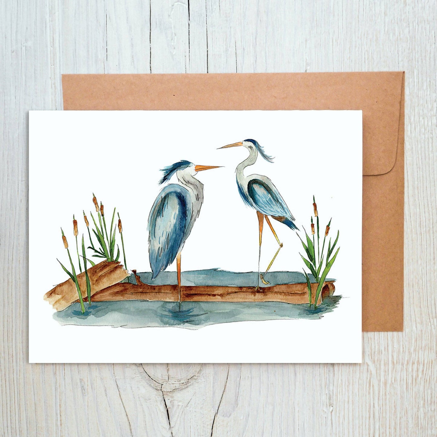 Heron Note Card