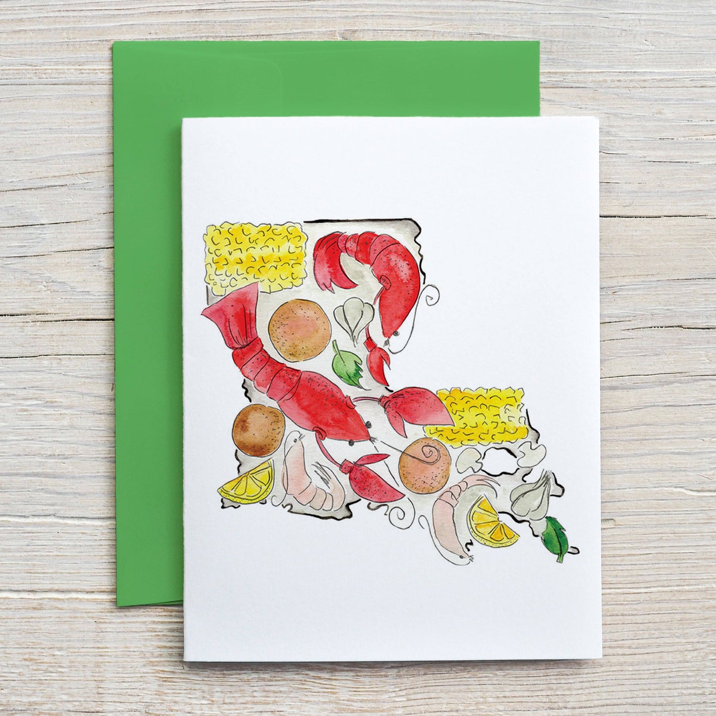 Louisiana Crawfish Note Card