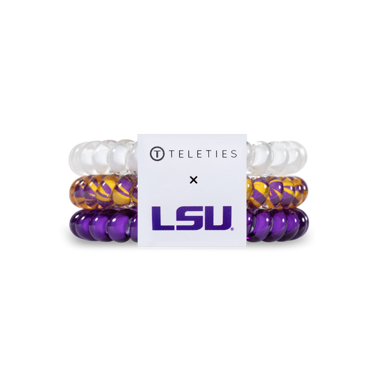 LSU - Small Spiral Hair Coils, Hair Ties, 3-pack