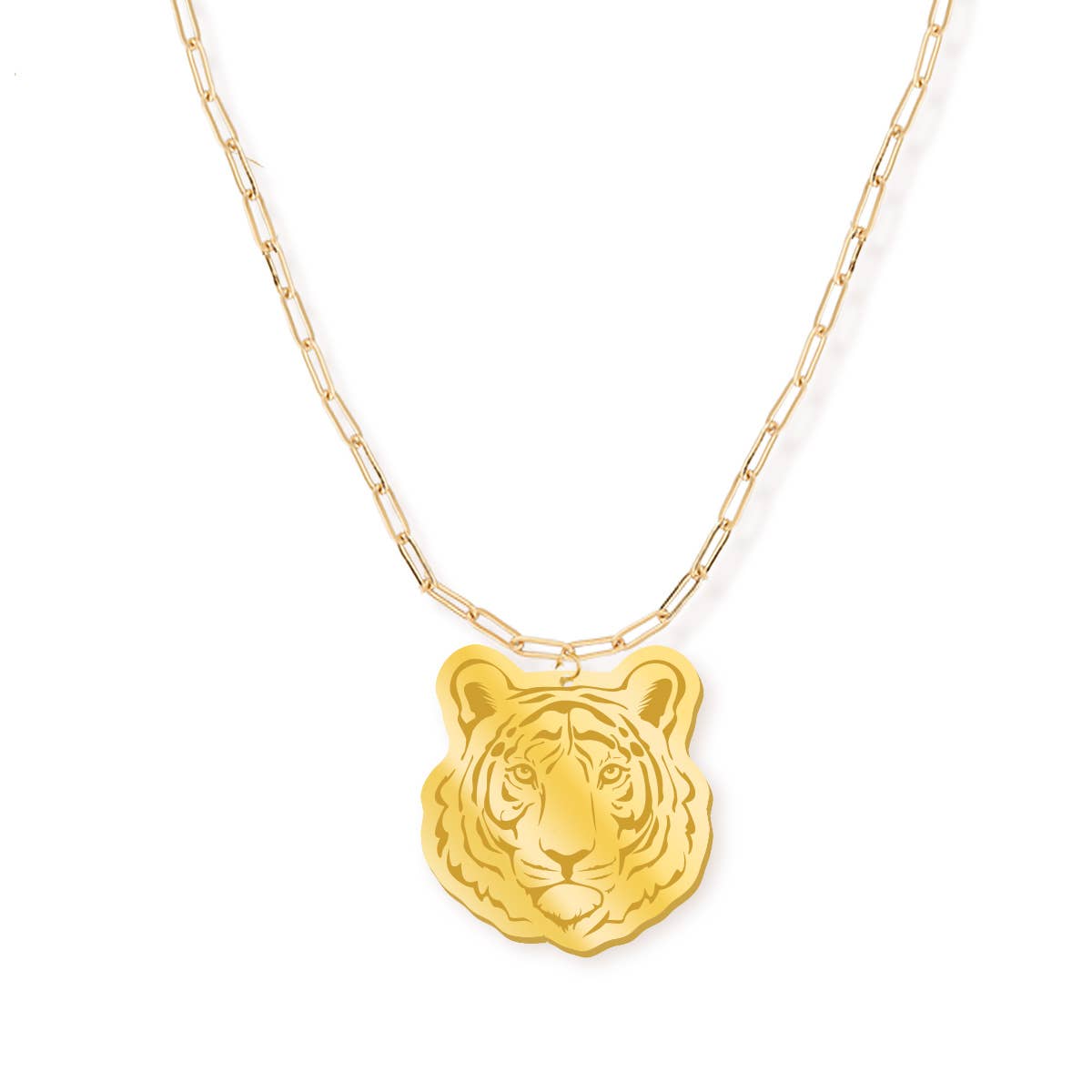 Mirrored Gold Tiger Rhonda Necklace