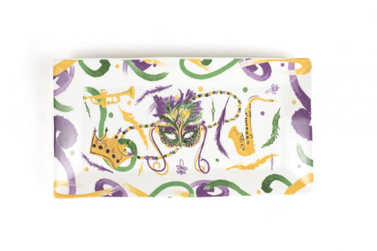 Small Platter – Mardi Gras Mask