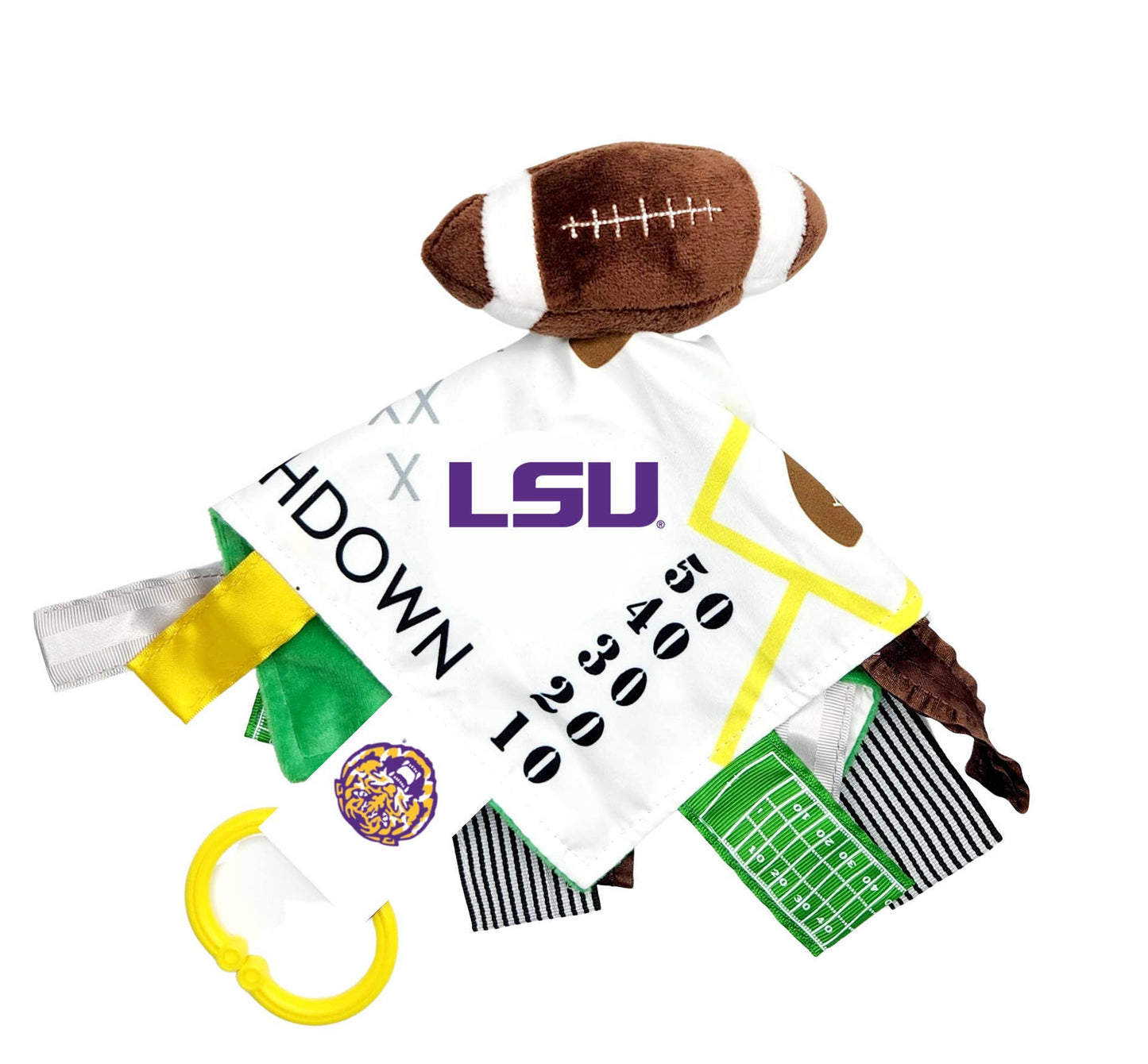 LSU Tigers Stroller Tag Toy Learning Lovey