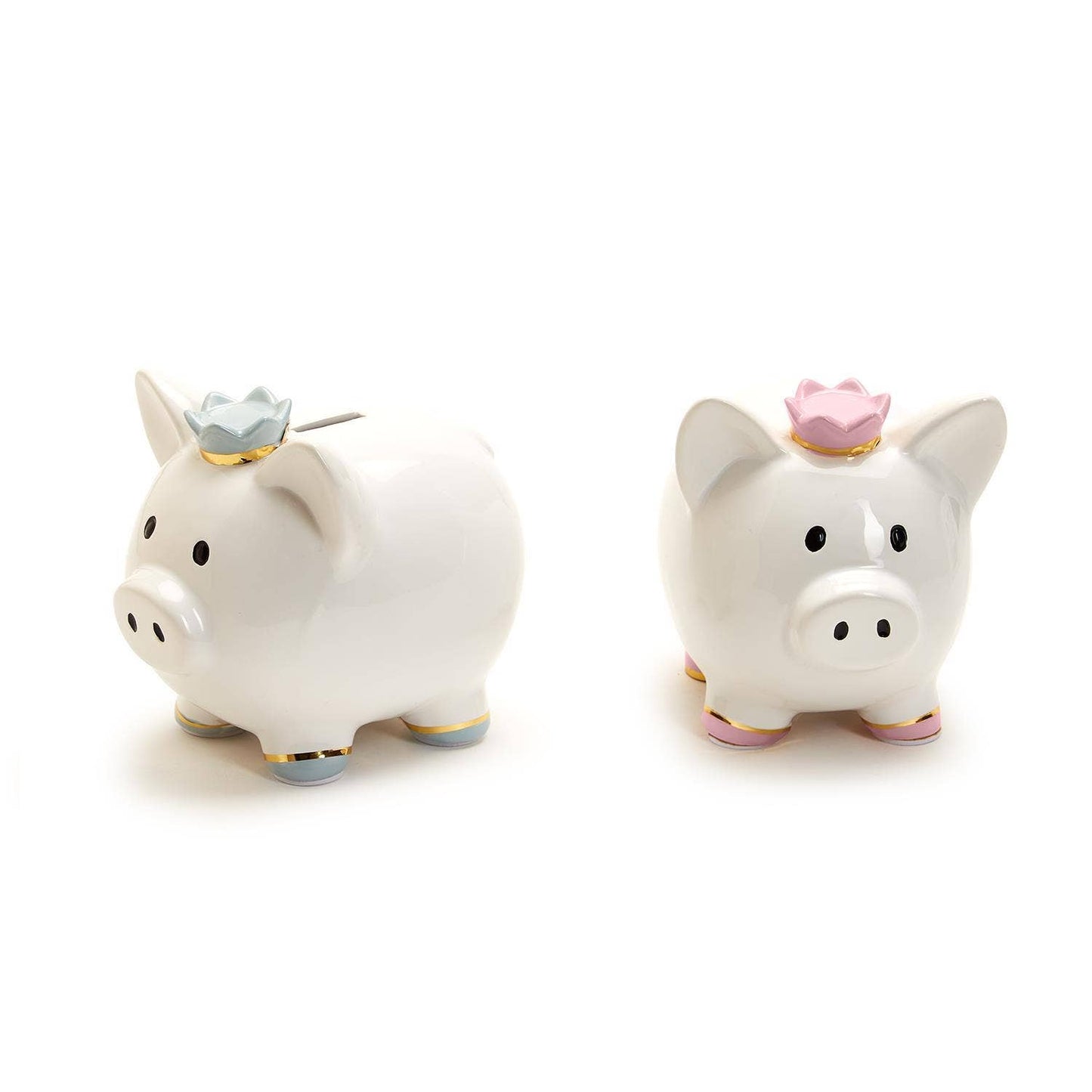 Piggy Bank with Crown in Gift Box Assorted 2 Colors