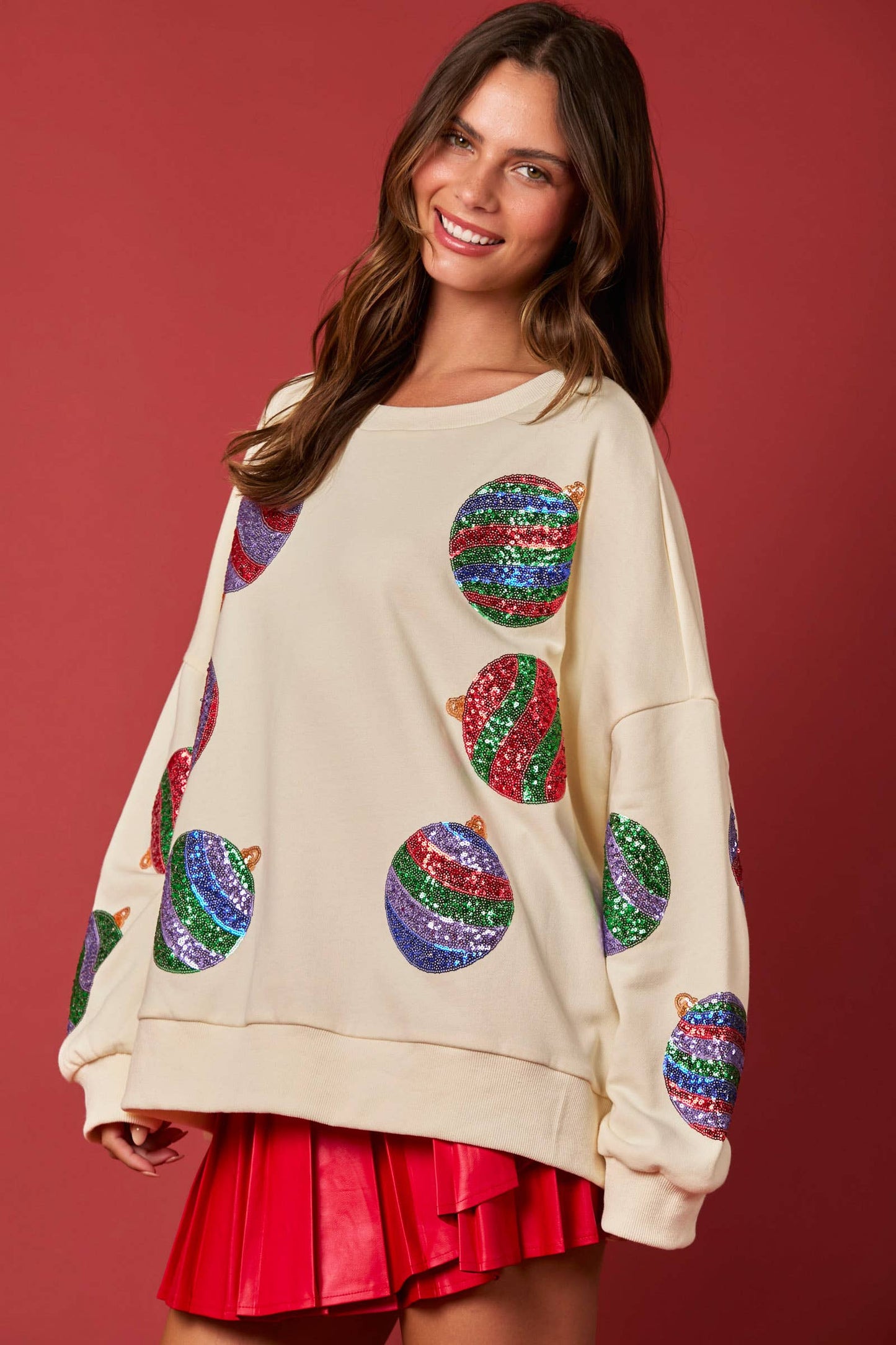 Embroidery Oversized Sweatshirts