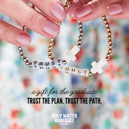 Holy Water TRUST Bracelet In Crystal Pearl