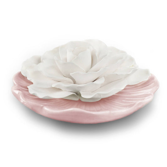 Blush Pink Plate - Ceramic Flower Diffuser