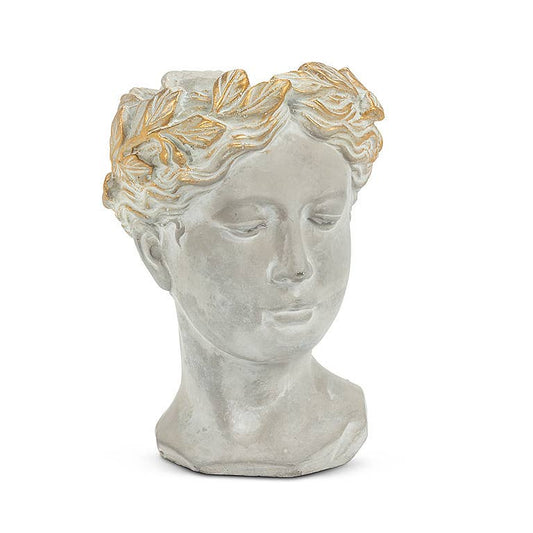 Small Woman Head Planter-8.5"H