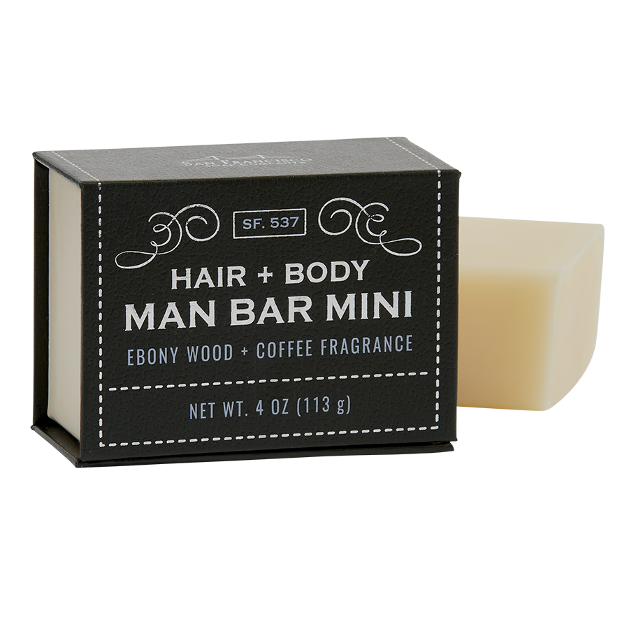 Man Bar Mini 4oz Ebony Wood & Coffee