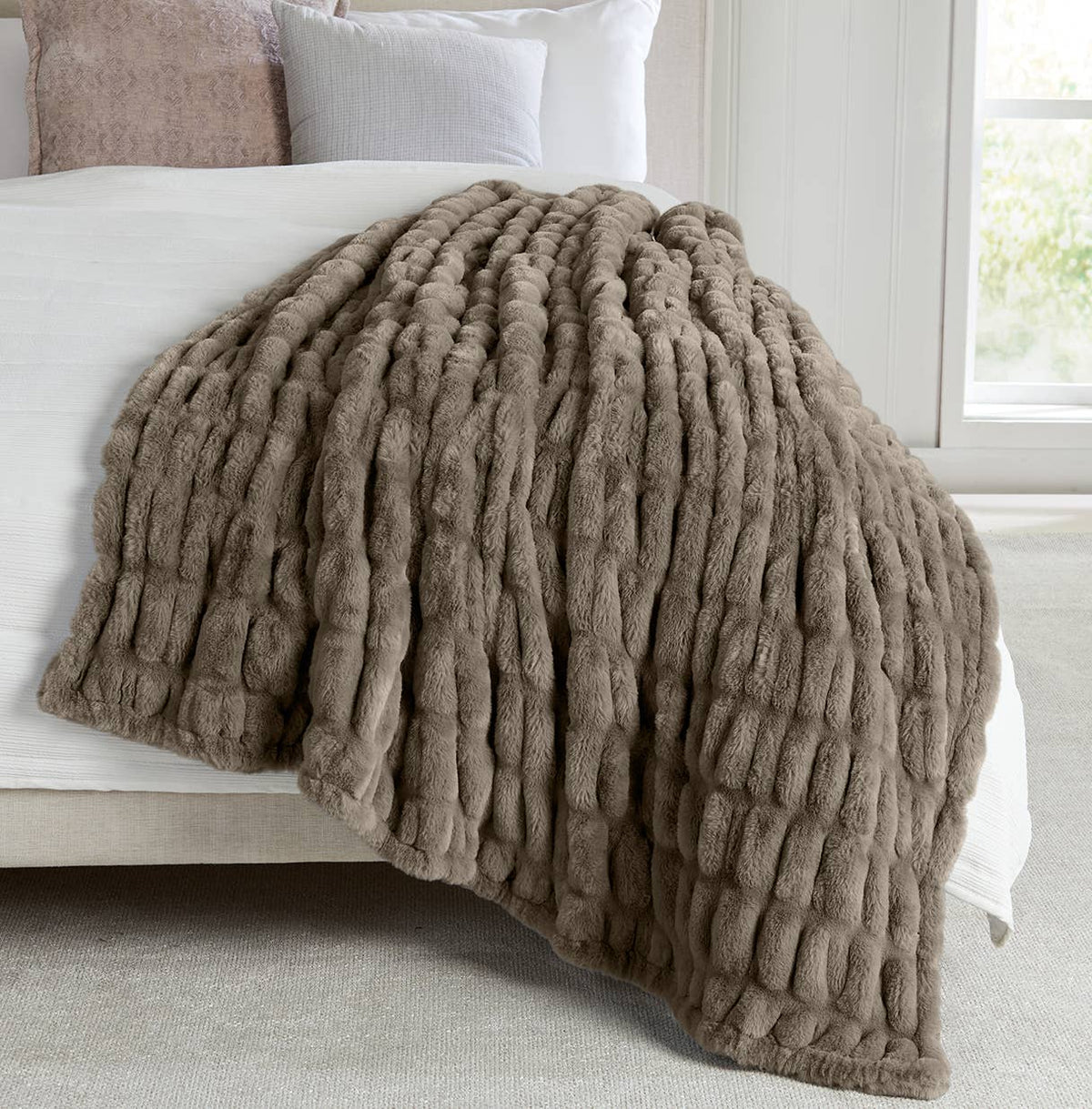 Luxury Heavyweight Ruched Throw Blankets 50" x 60"