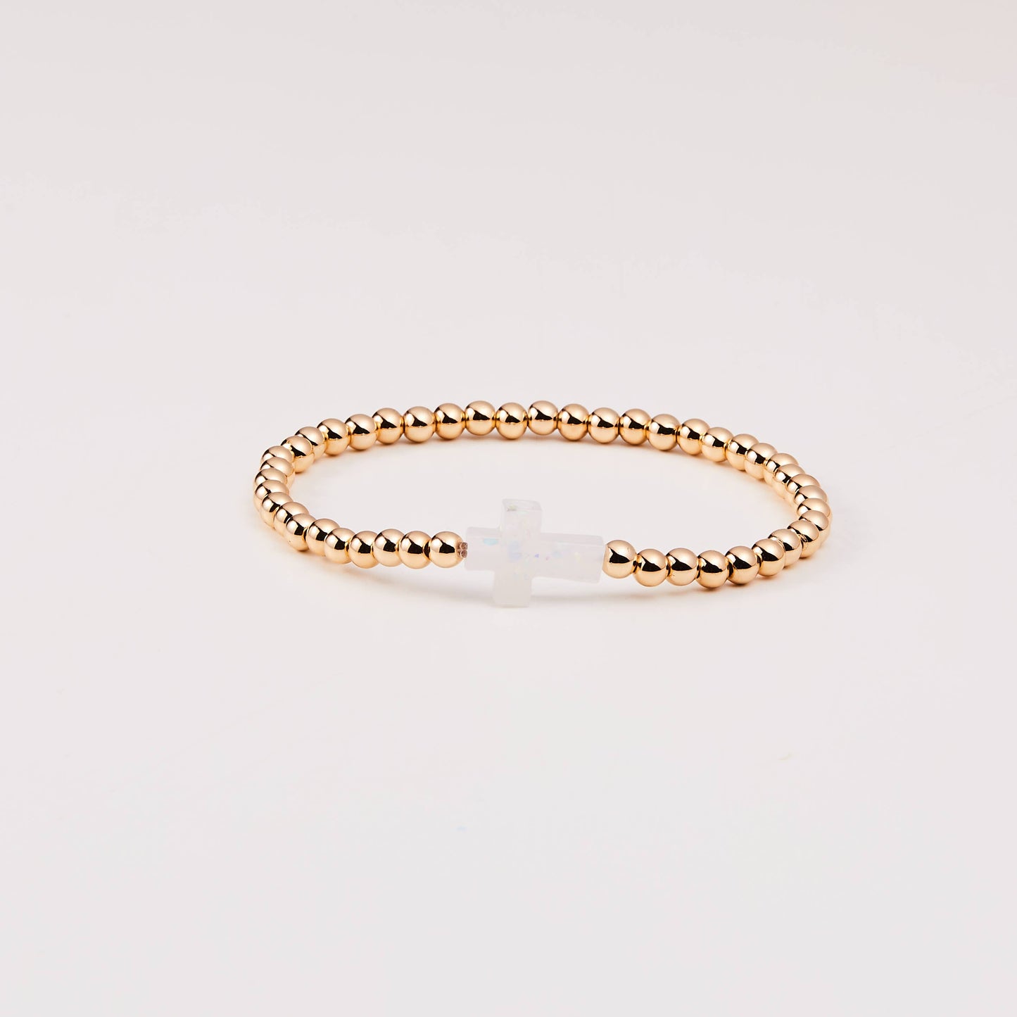 PETITE HOLY WATER STRETCH BRACELET IN GOLD