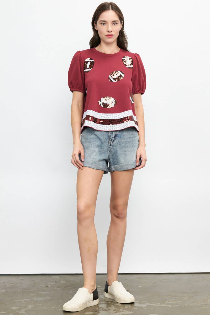 51098 - GAMEDAY SEQUIN TOP