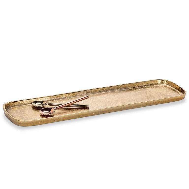 Large Oval Tray - Gold - 3.5x15"L