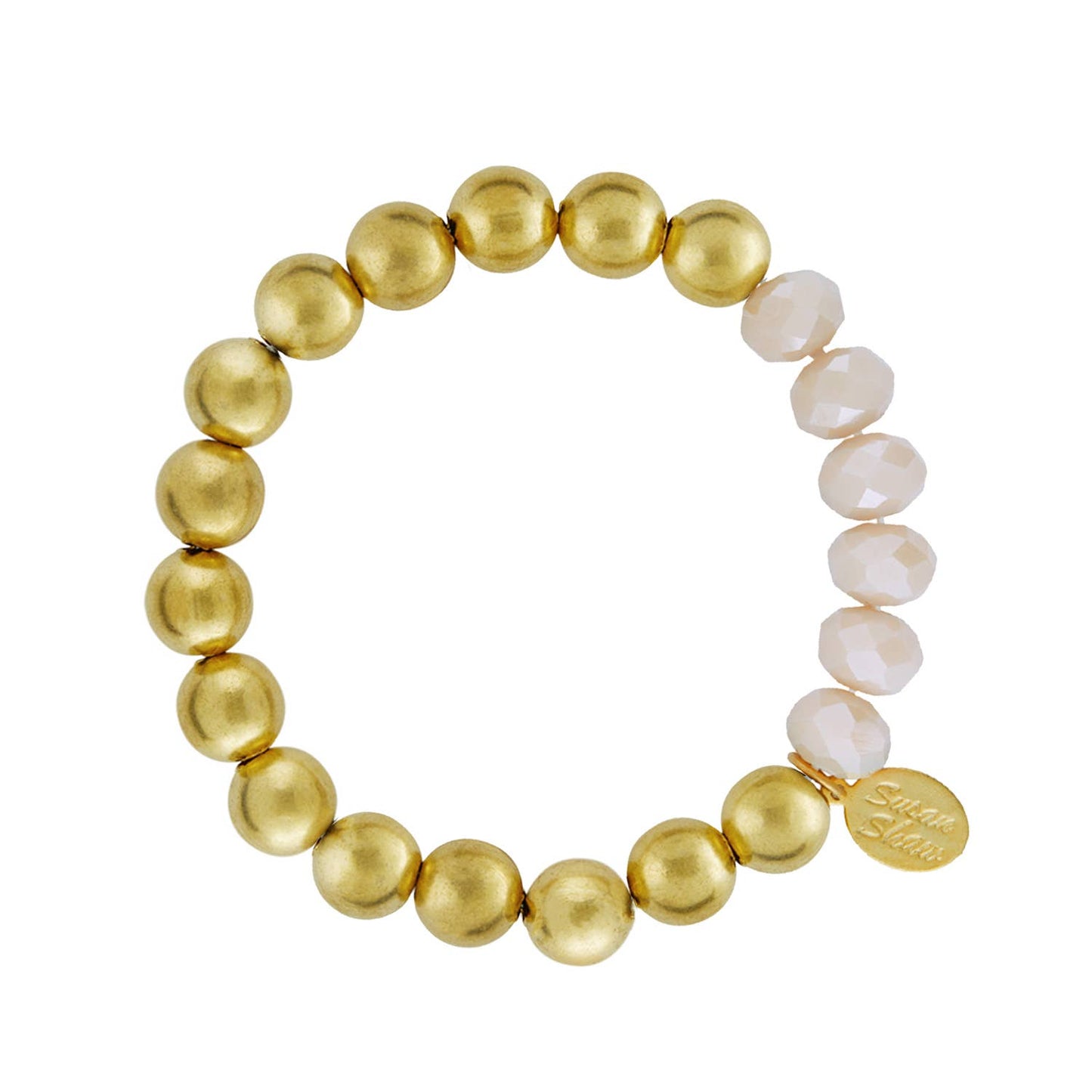 Ivory Crystal Margaret Stretch Bracelet