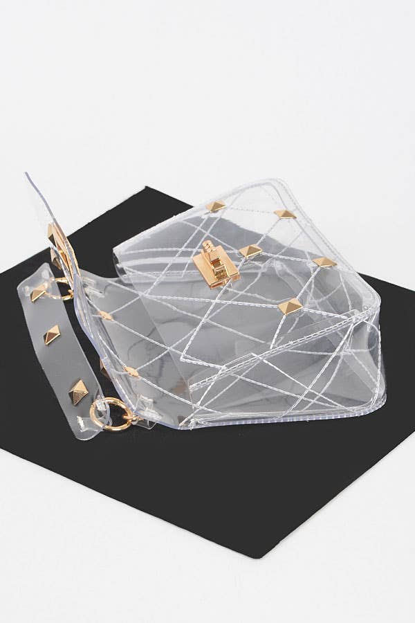 Studded Clear Handle Bag