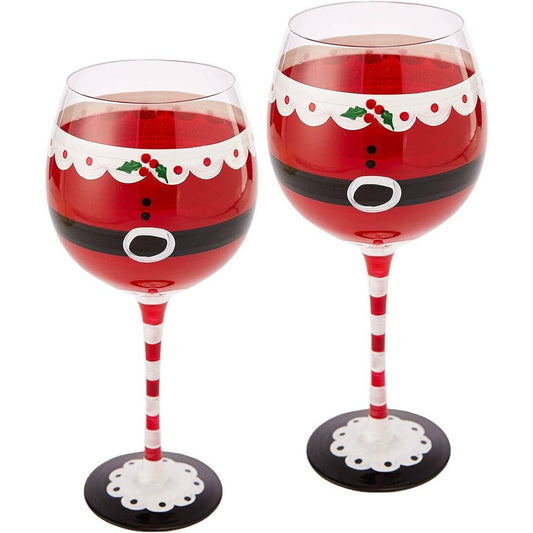 Santa Elf Holiday Stemmed Wine Glass- 18oz Holiday