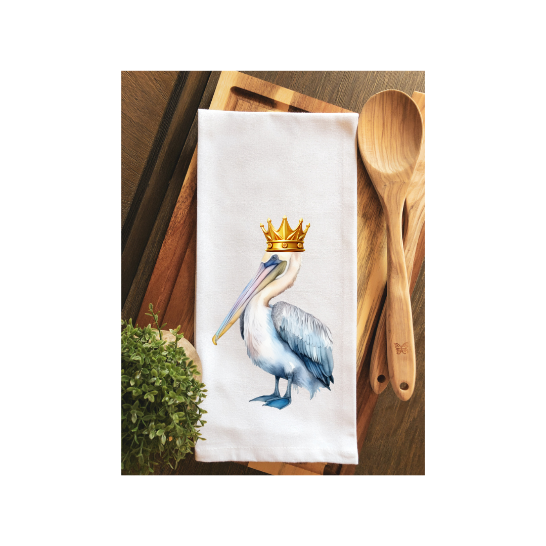 Watercolor Royal Pelican Tea Towel