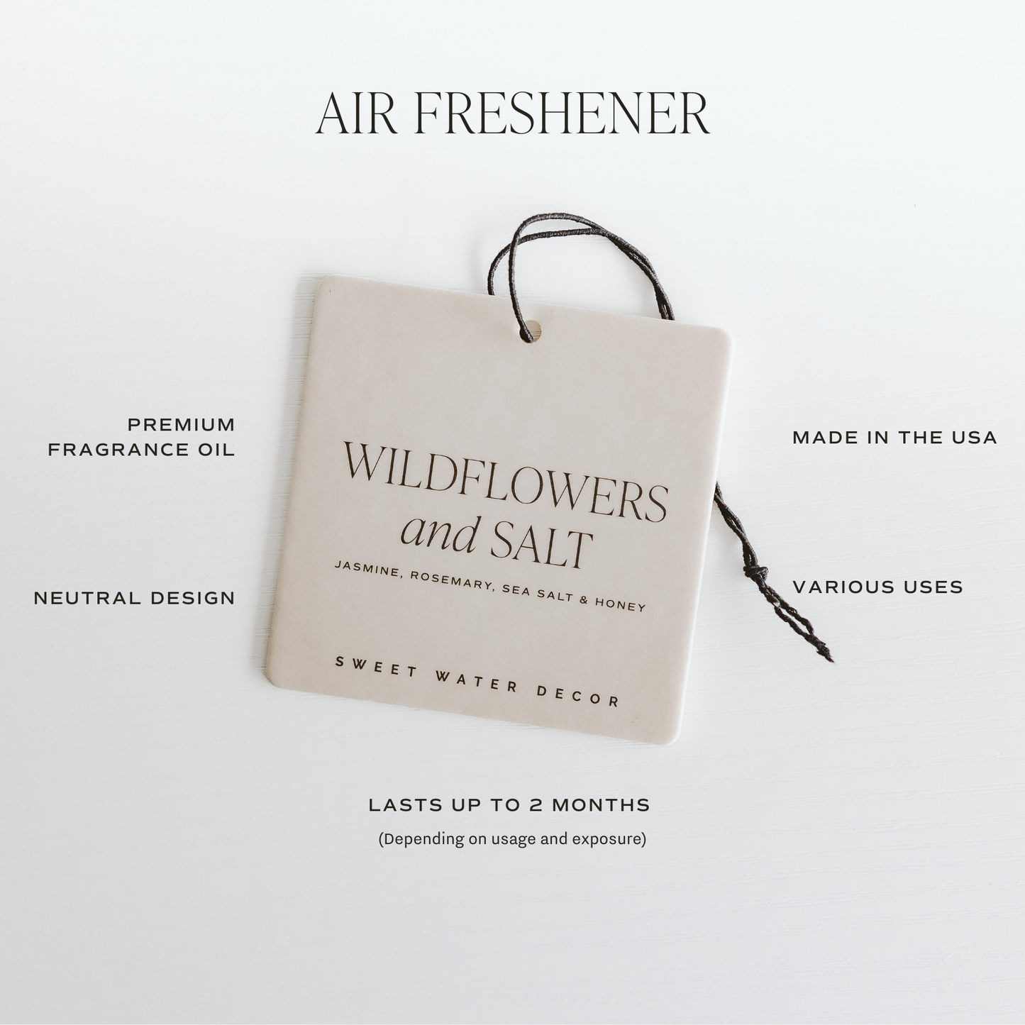 Wildflowers & Salt Hanging Air Freshener