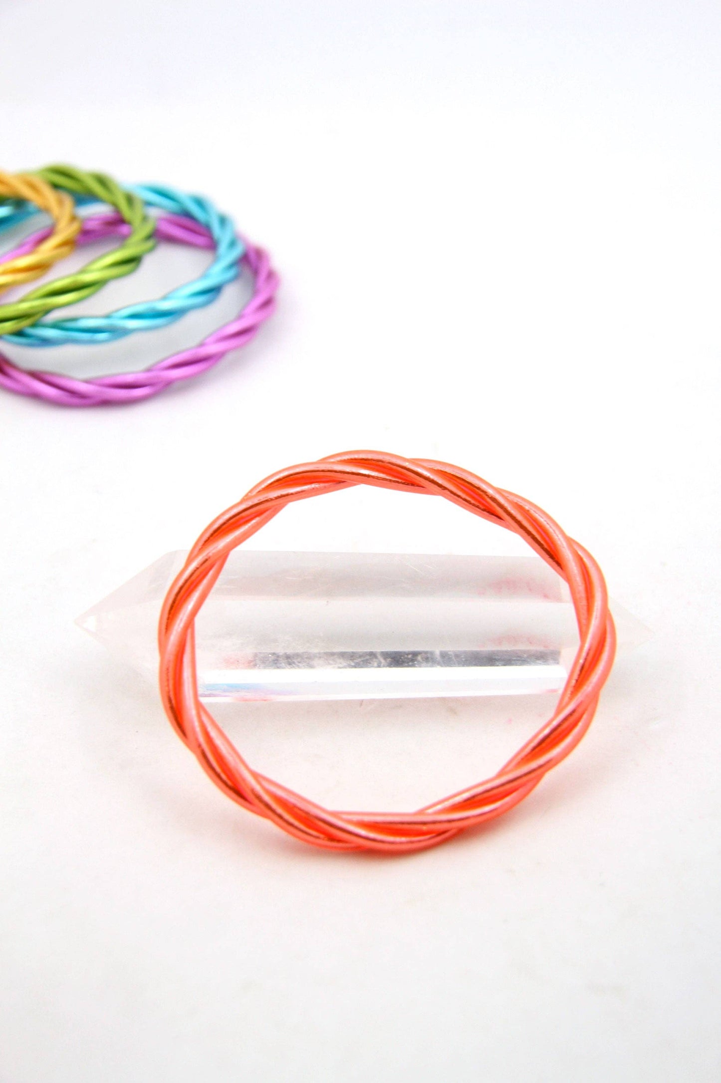 Single Twisted Thai Buddhist Temple Bracelet, Mantra Bangle