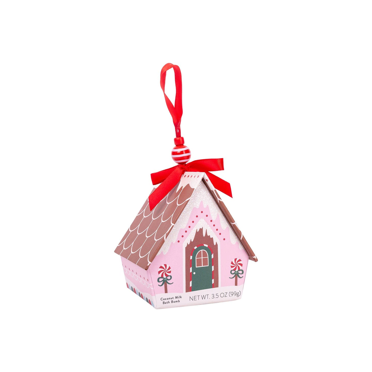 Bath Bomb Christmas Ornament House - Pink
