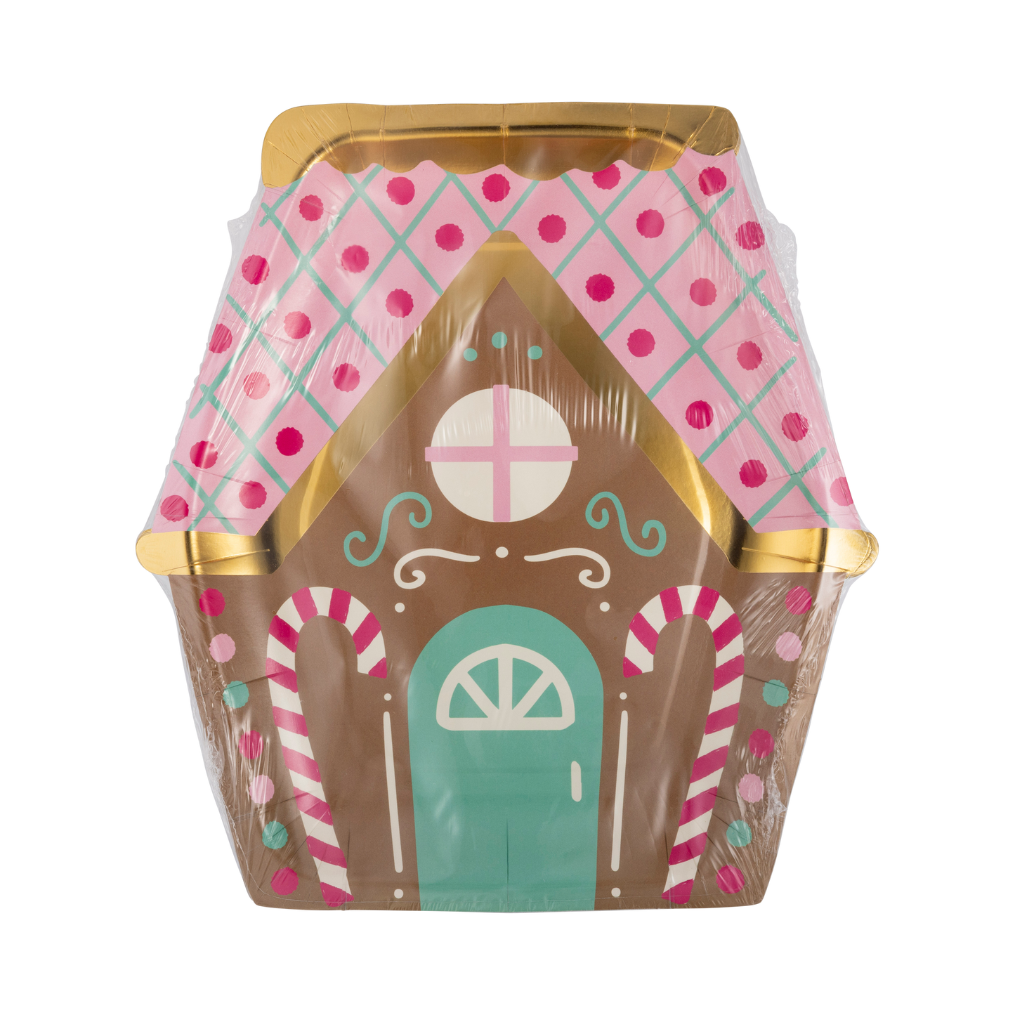 Sweet Gingerbread House Shaped Plate