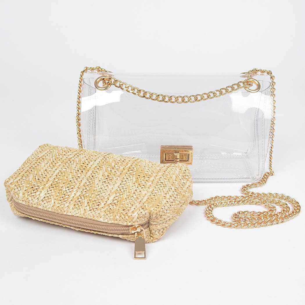 Transparent Crossbody Bag W/pouch