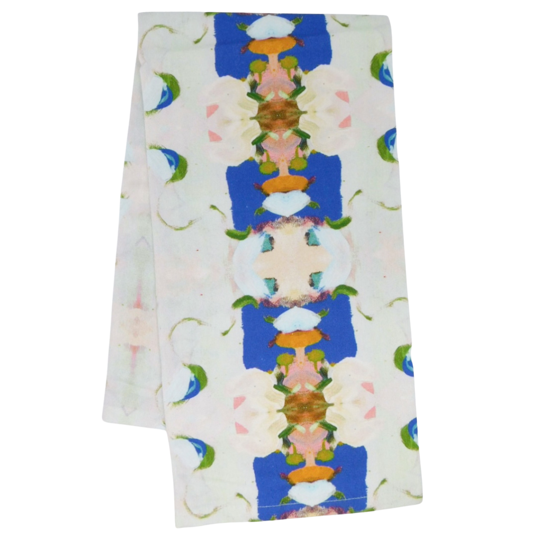 Monet's Garden Navy Tea Towel