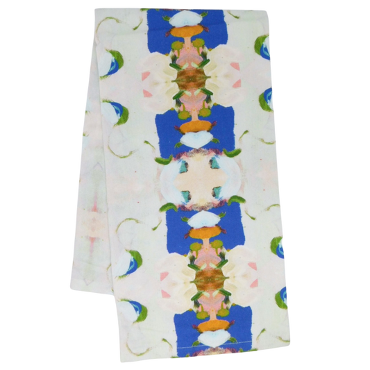 Monet's Garden Navy Tea Towel