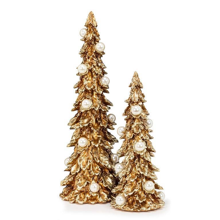 Small Gilded Tree with Pearls-13"H