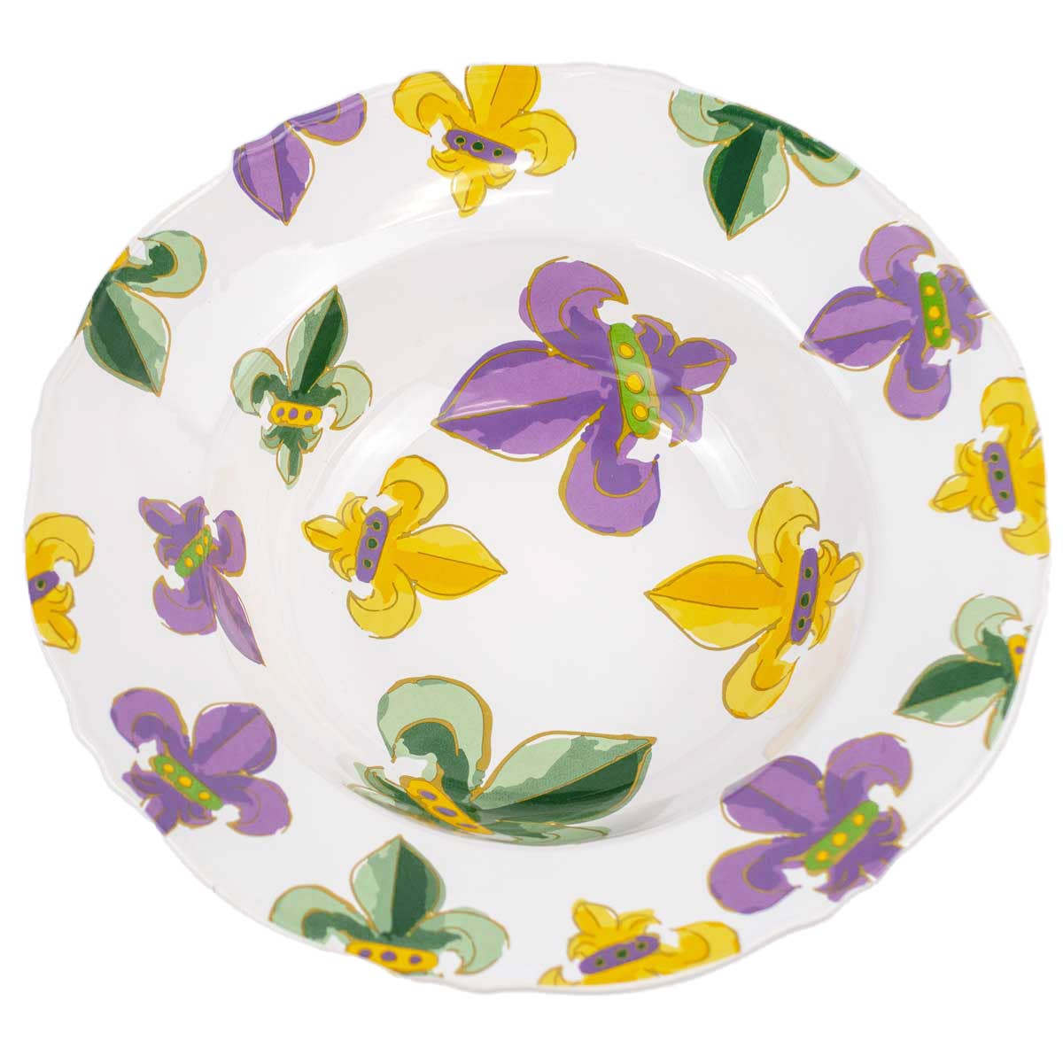 Orleans Bowl   White/Multi   12x12x3.5