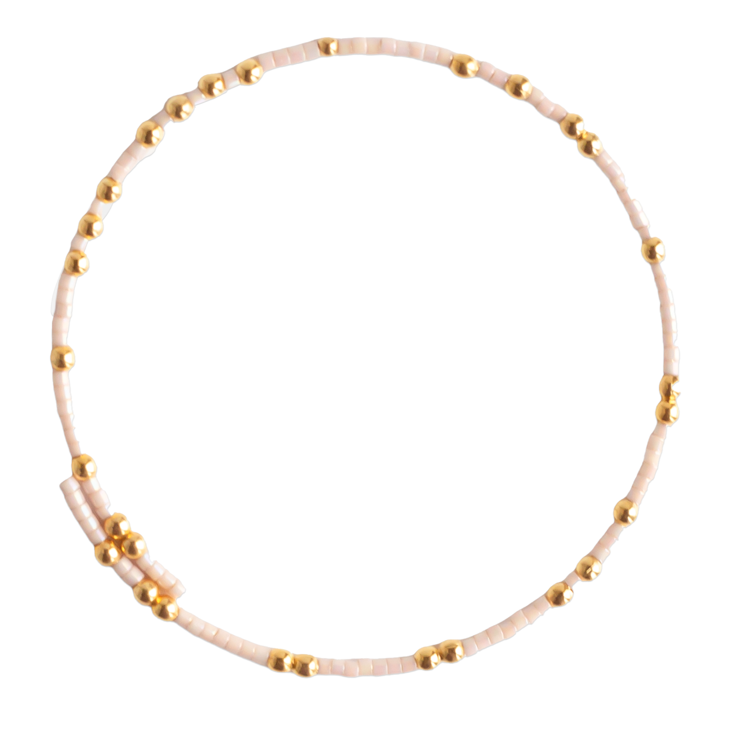 Confetti Beaded Bangle-Champagne, Delicate Stacking Bracelet