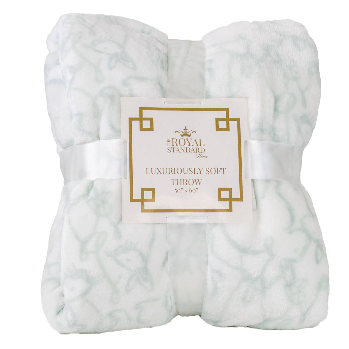 Delilah Bunny Throw   White/Light Blue   50x60