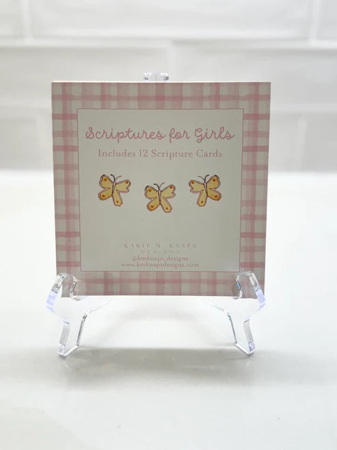 KMK Scripture Cards-Kids, Girl + Acrylic Stand