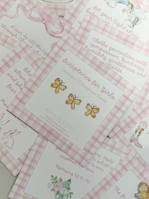KMK Scripture Cards-Kids, Girl + Acrylic Stand