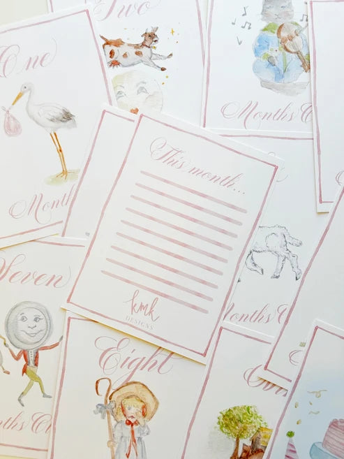 KMK Pink Milestone Cards